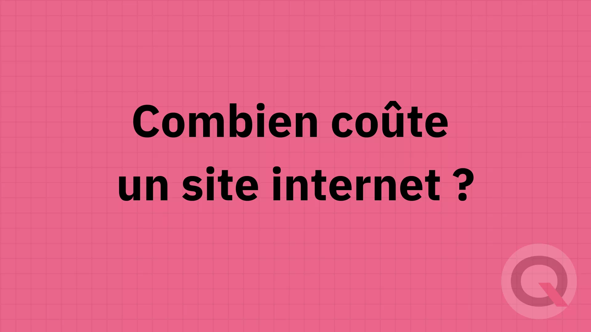 Coût site internet