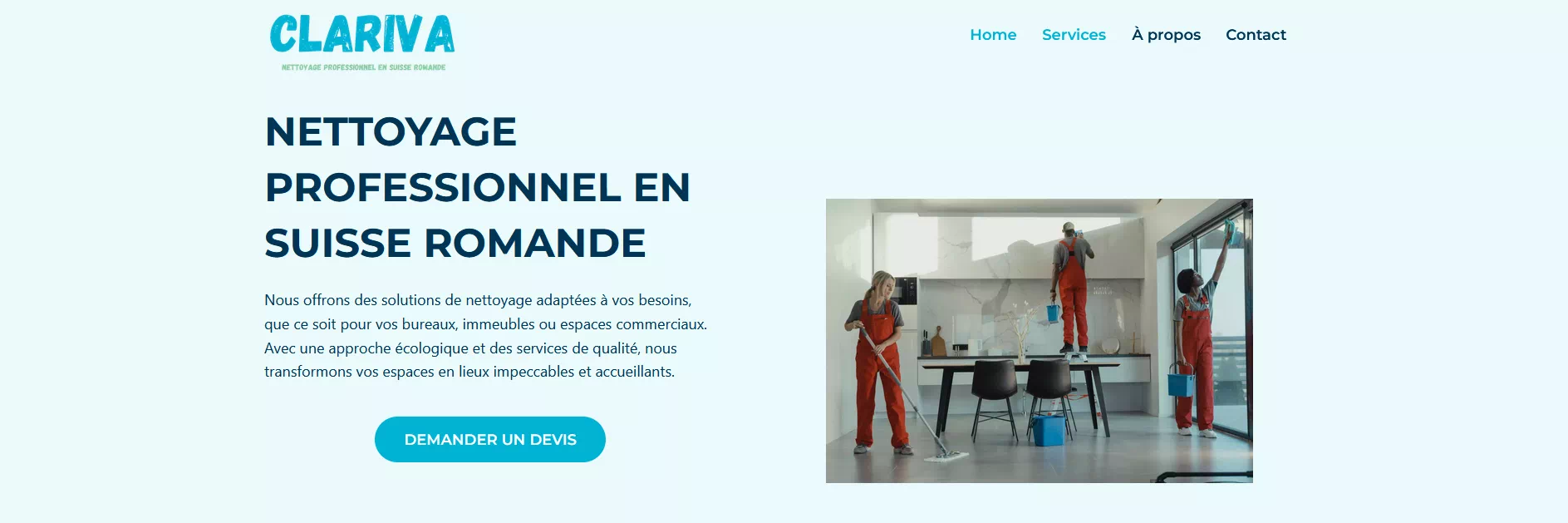 Site vitrine corporate — CLARIVA